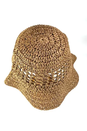 Crochet Bucket Hat - Tan