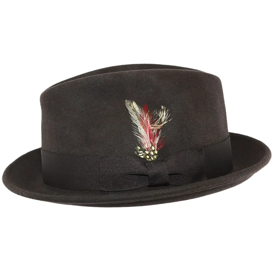 Crushable C-Crown Trilby Hat - Navy | Wool Travel Hat