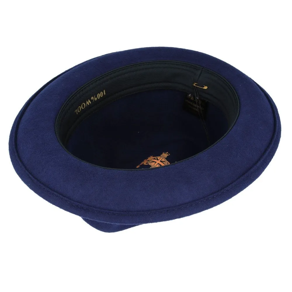 Crushable C-Crown Trilby Hat - Navy | Wool Travel Hat
