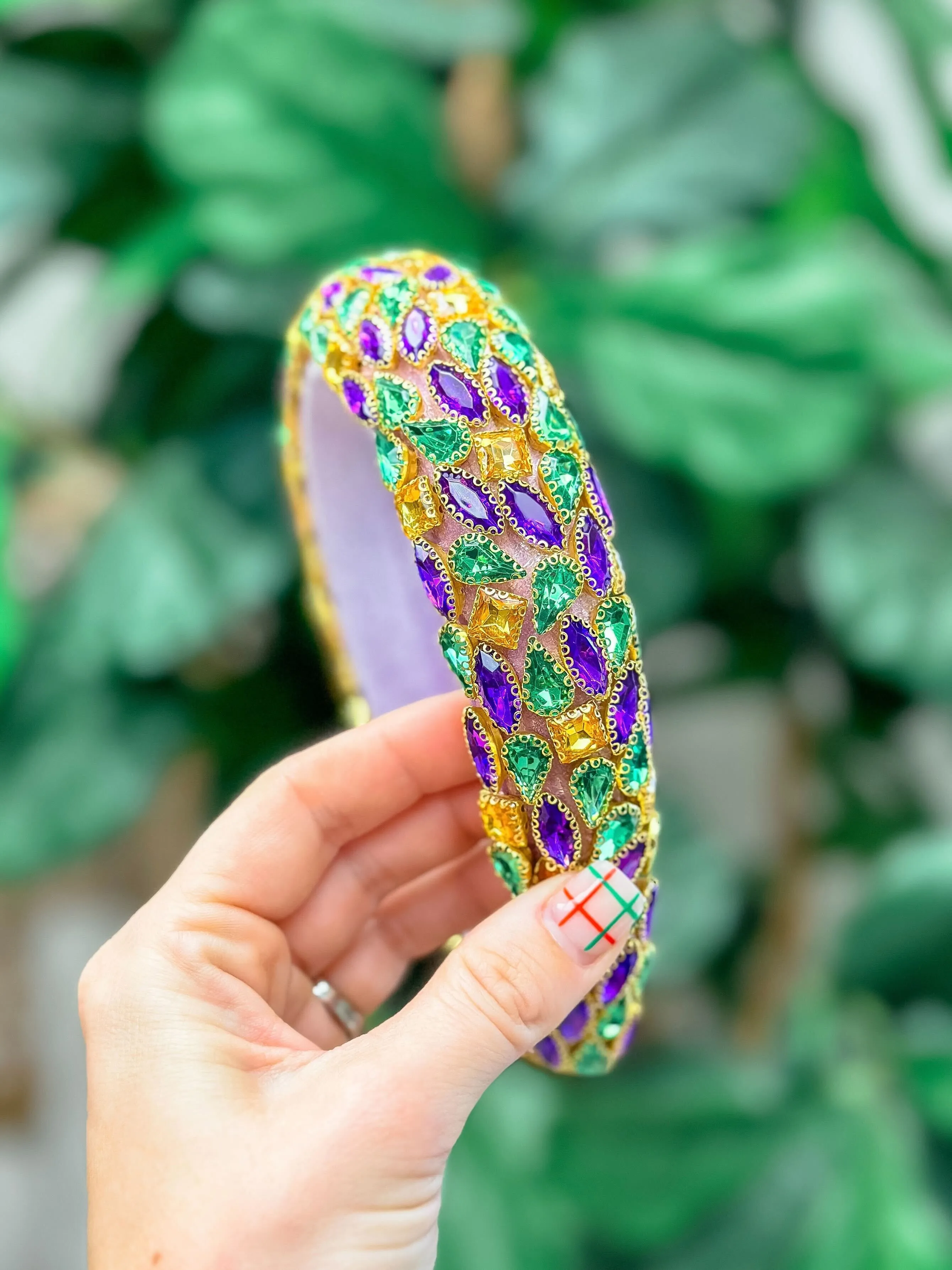 Crystal Mardi Gras Embellished Headband