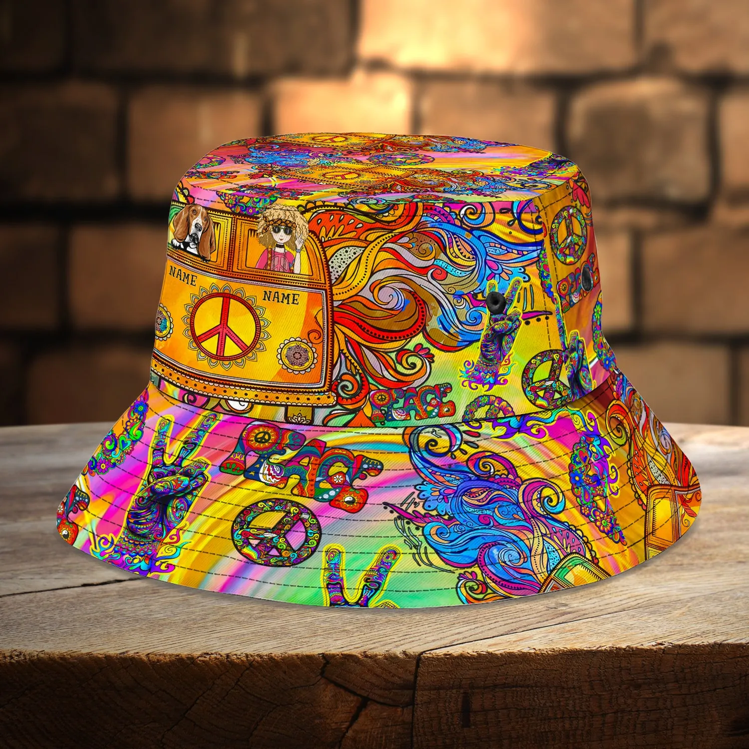 Custom Bucket Hat - Hippie - 514