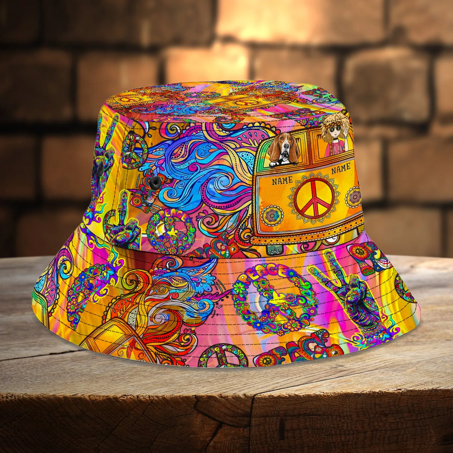 Custom Bucket Hat - Hippie - 514