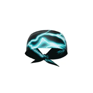 Cyan Lightning Tie Headband | Elite Athletic Gear
