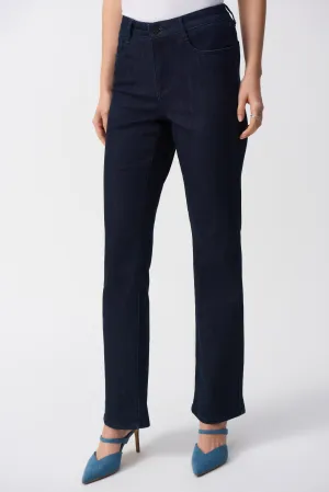 Dark Denim Blue Classic Bootcut Jeans
