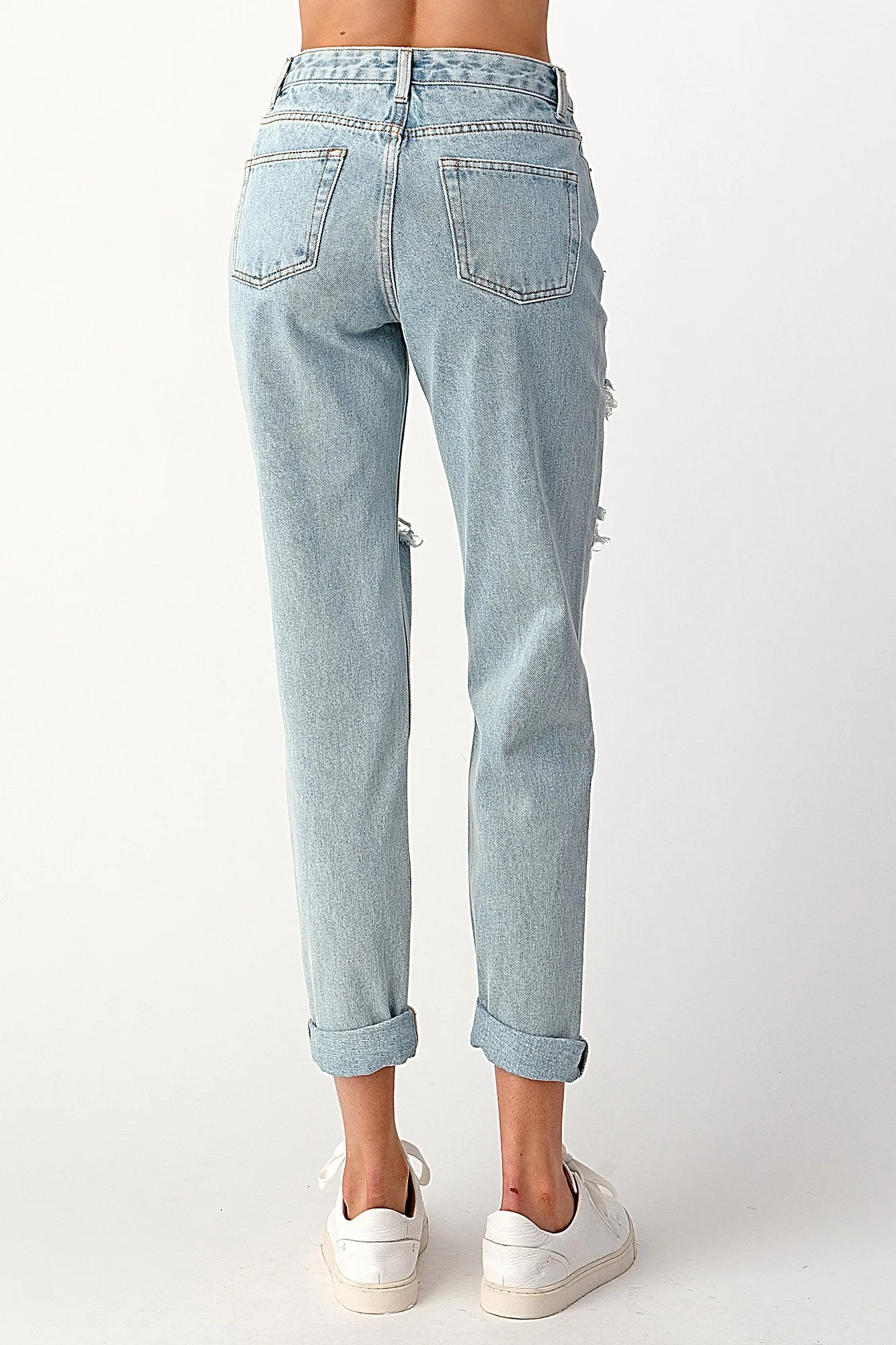 Distressed Mom Jeans