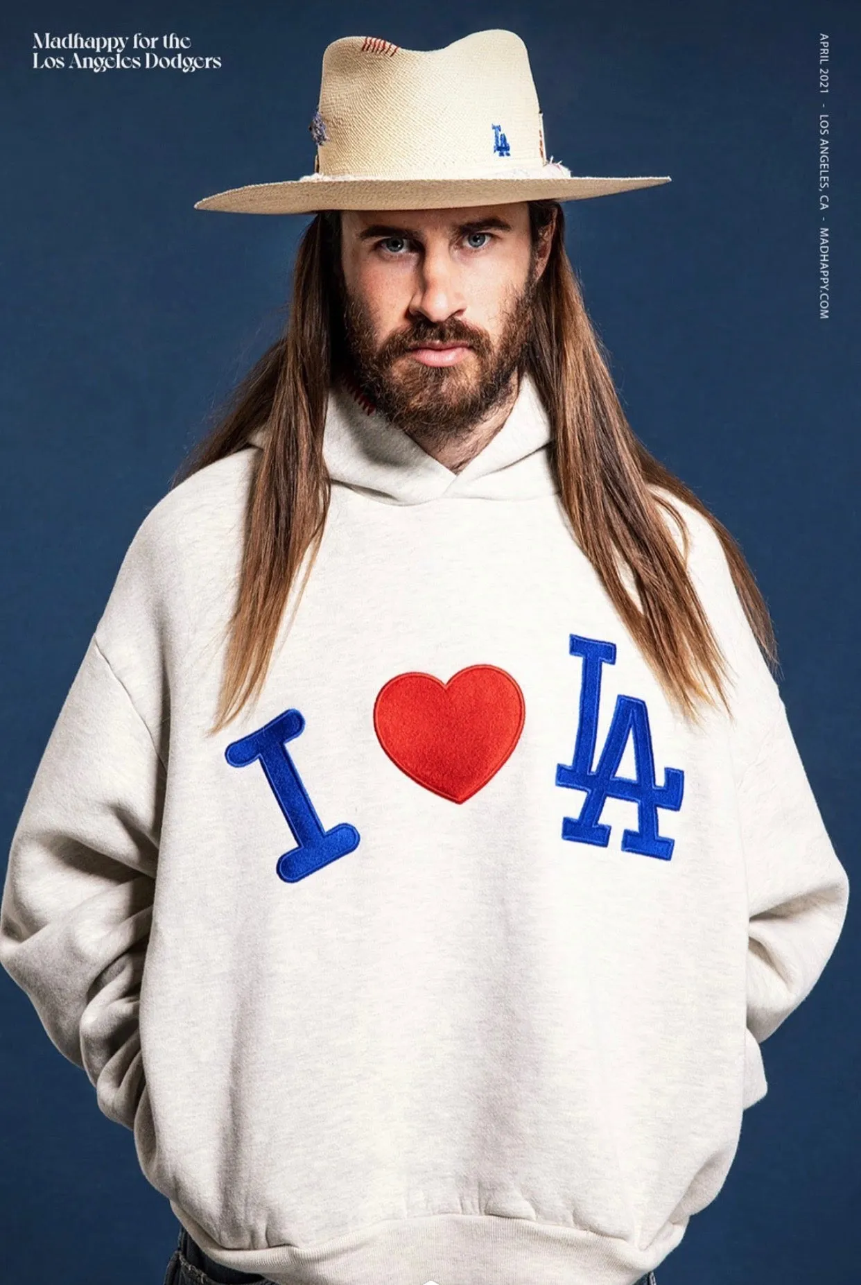 Dodgers Straw Hat - MADHAPPY X MESHIKA
