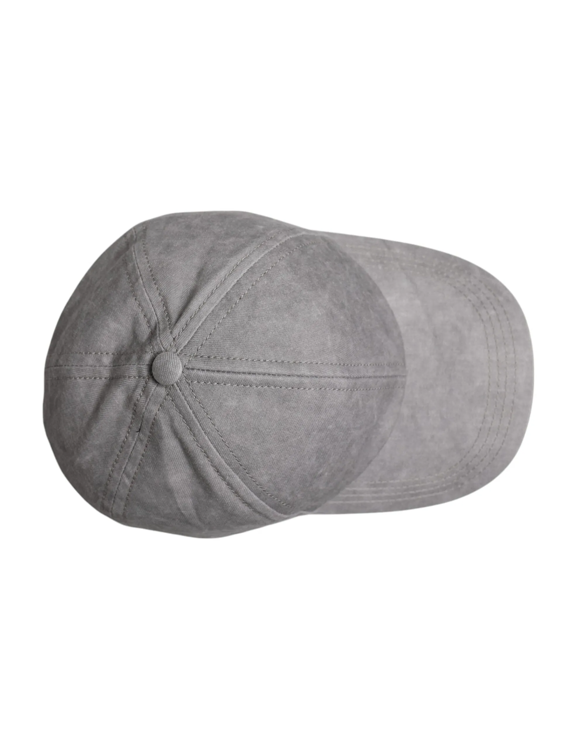 Dolce & Gabbana Gray Cotton 6 Panels Baseball Cap