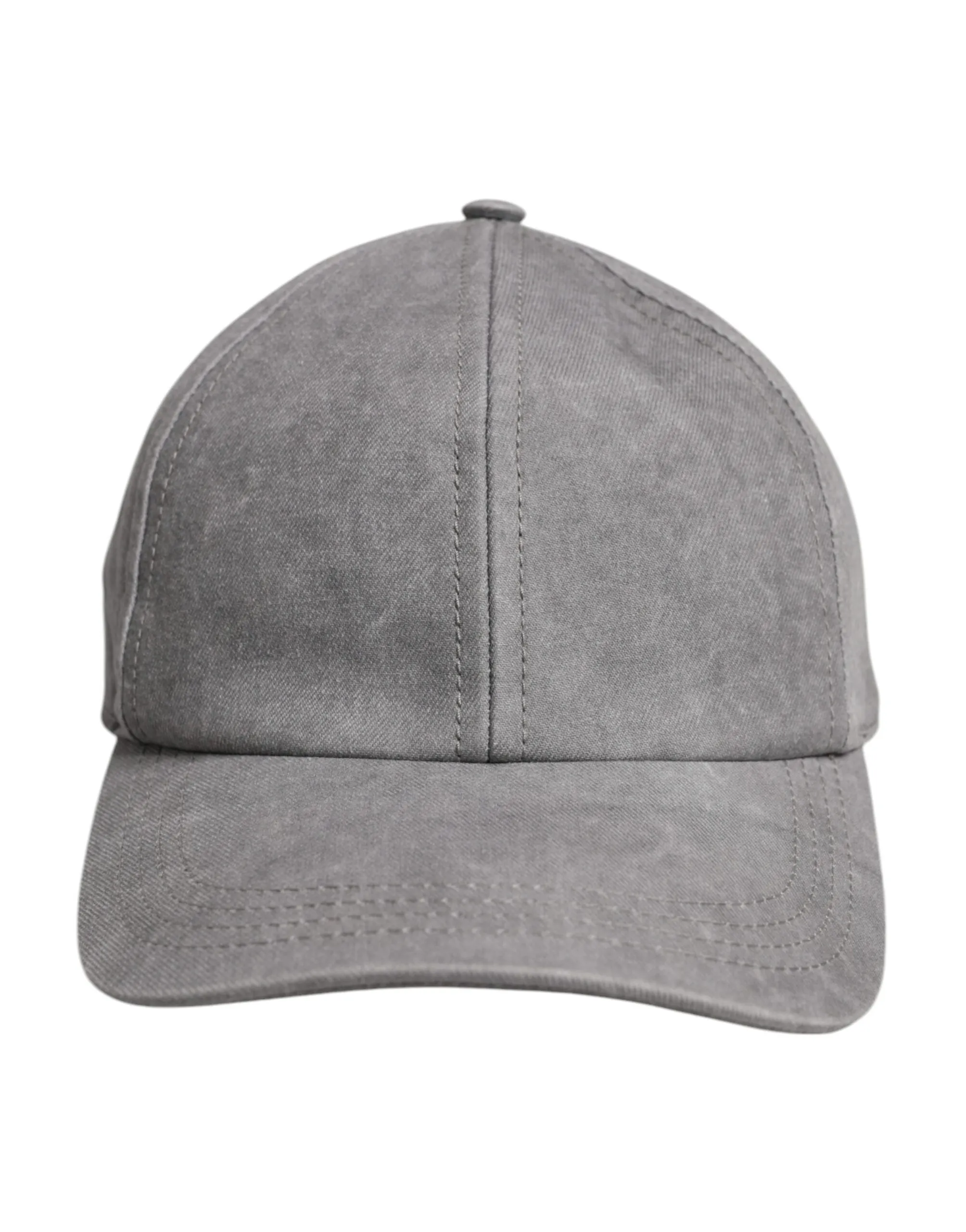 Dolce & Gabbana Gray Cotton 6 Panels Baseball Cap
