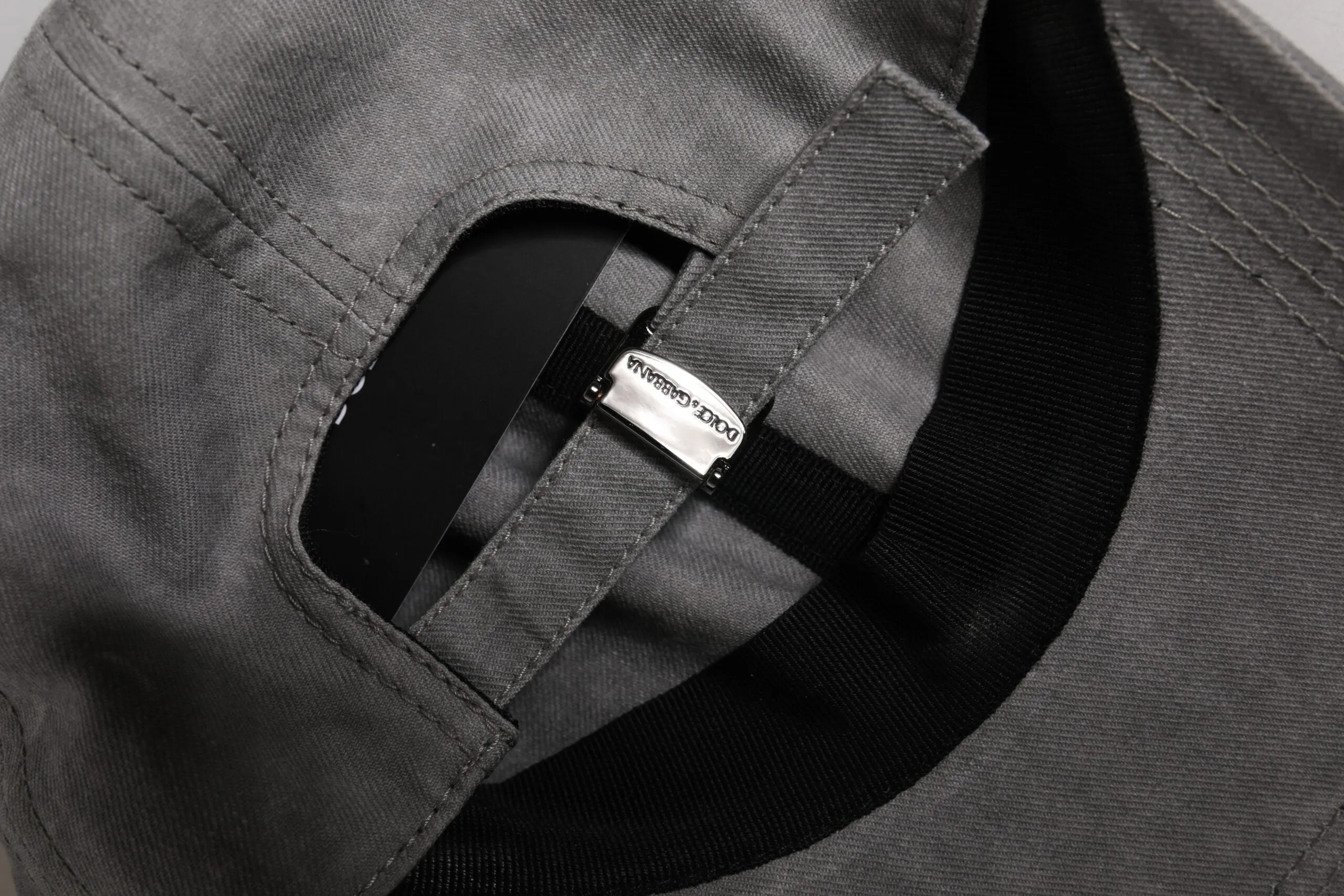 Dolce & Gabbana Gray Cotton 6 Panels Baseball Cap