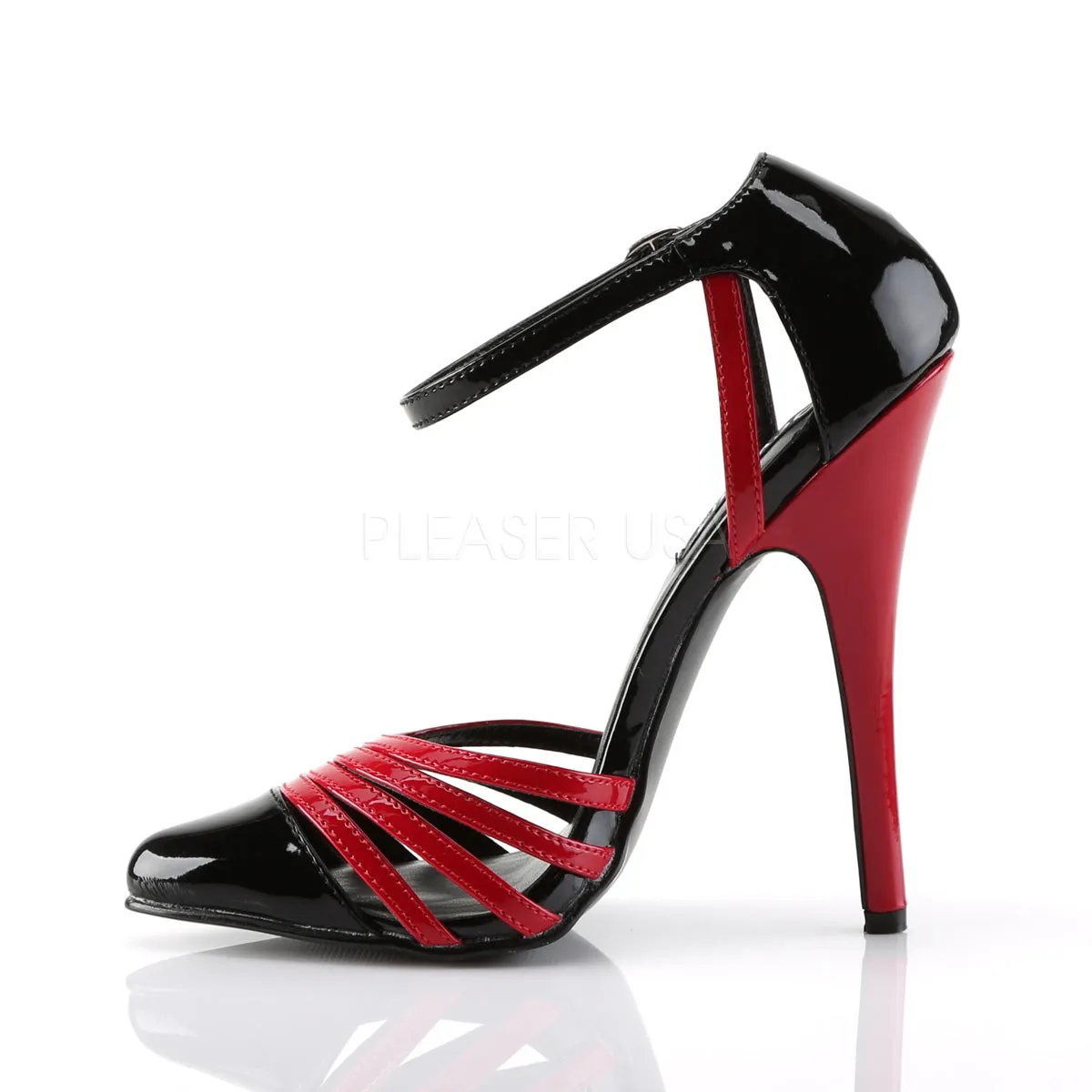 DOMINA-412  Black Red  Patent