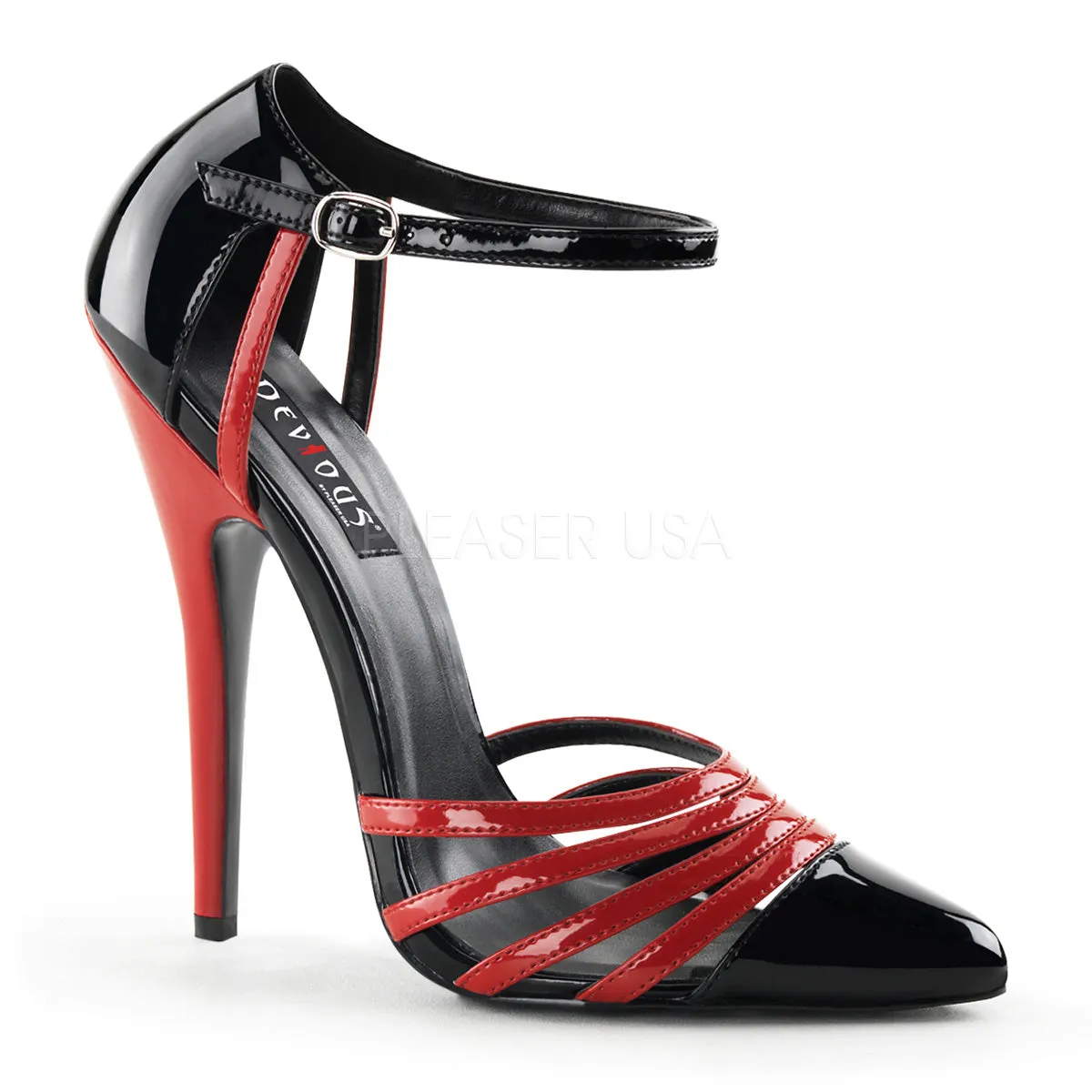 DOMINA-412  Black Red  Patent