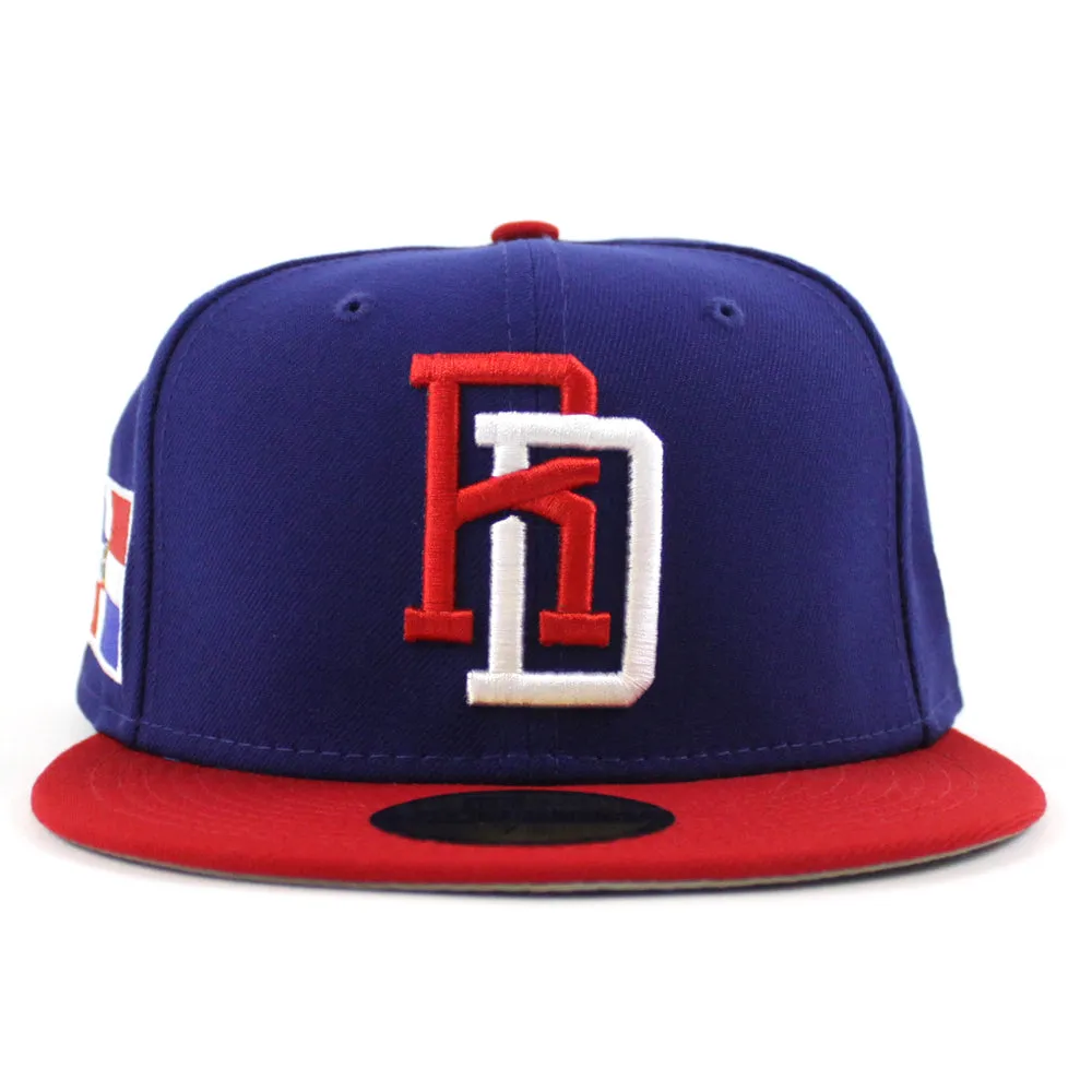 Dominican Republic 2023 World Baseball Classic (WBC) New Era 59Fifty Fitted Hat (Navy Red Grey Under Brim)