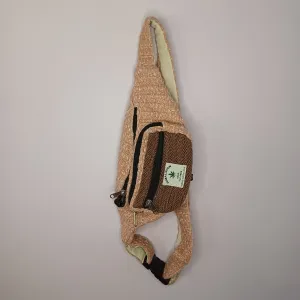 Dusty Rose Hemp/Jute Moon Bag