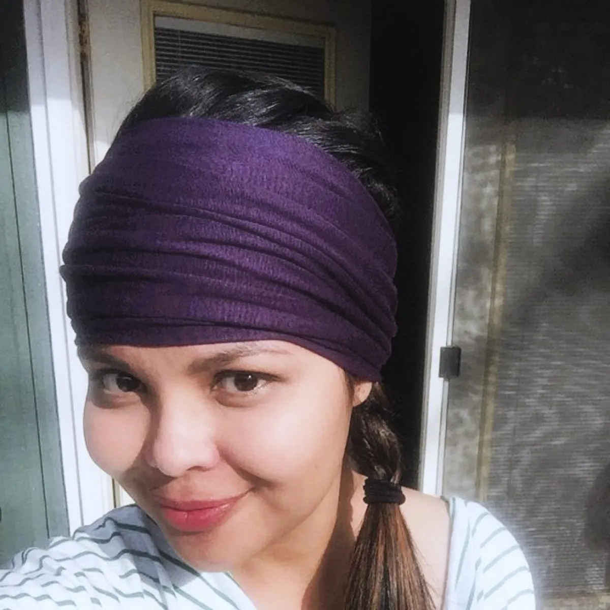 EGGPLANT PURPLE Head Scarf