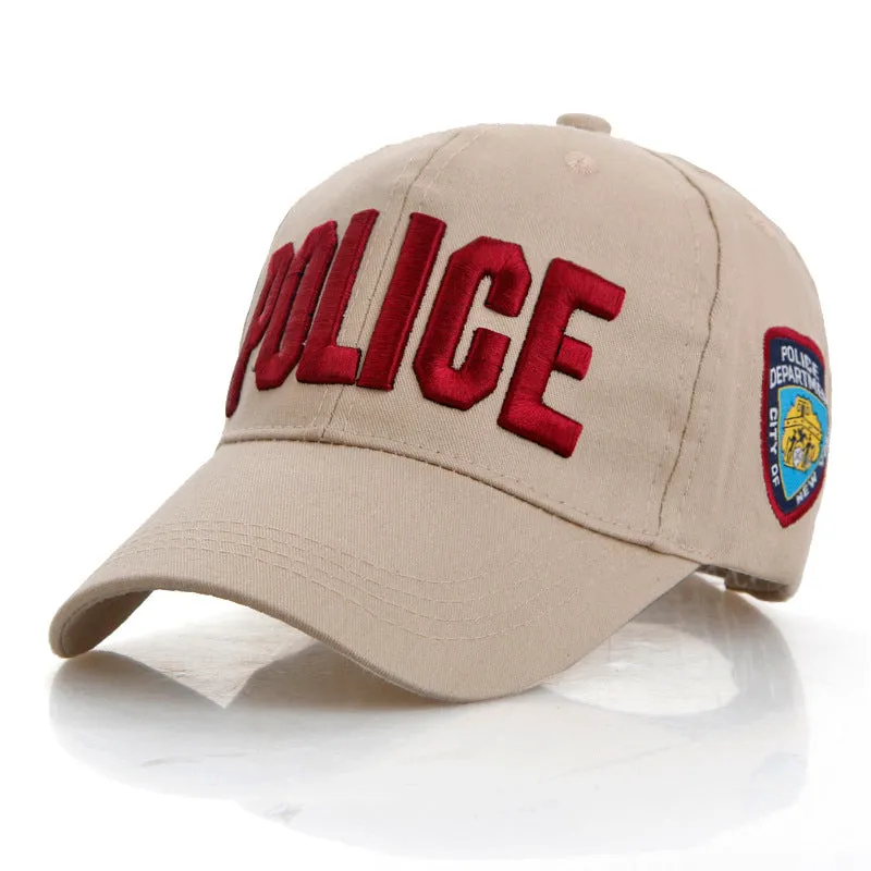 Embroidery Police Baseball Cap Bone Gorras Adjustable Snapback Hats