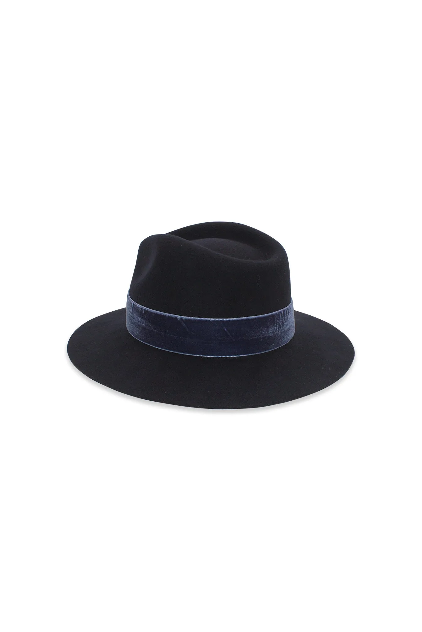 Emery Wool Fedora in Navy