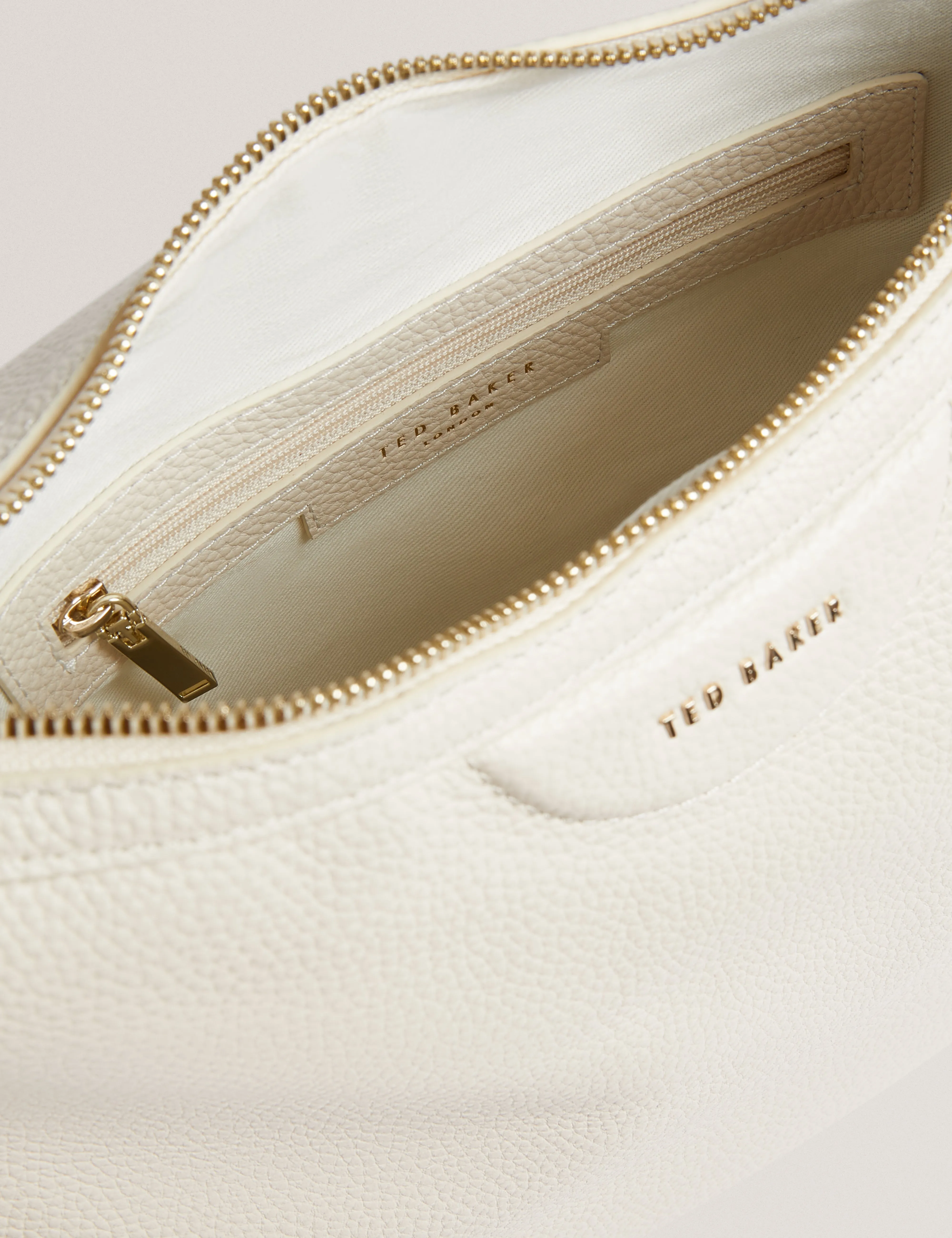 Esiah Webbing Slouchy Leather Hobo B Ecru
