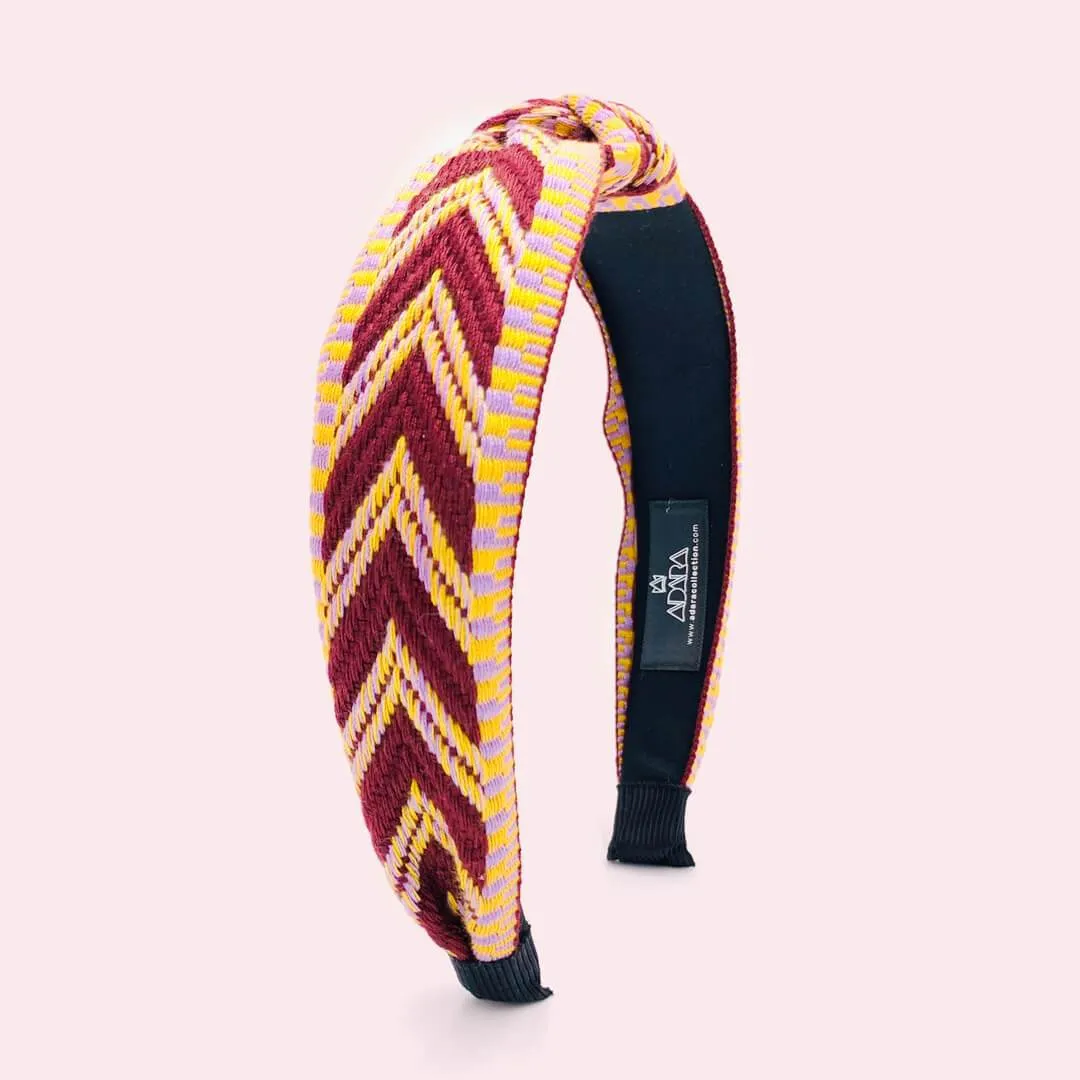 Ethnic Pattern Knotted Headbands for Women • Azteca Model