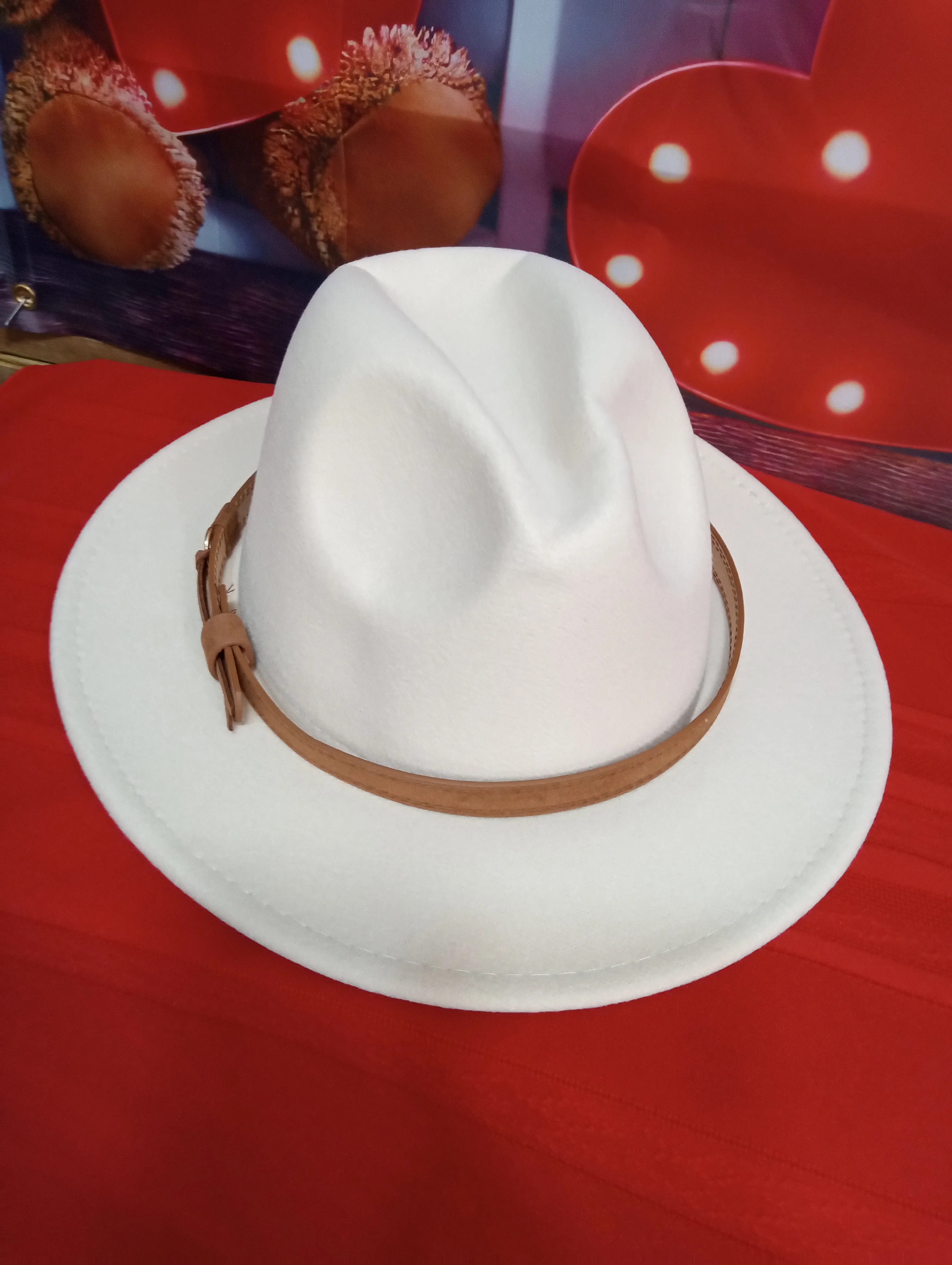 Felt Tan Fedora w/Belt
