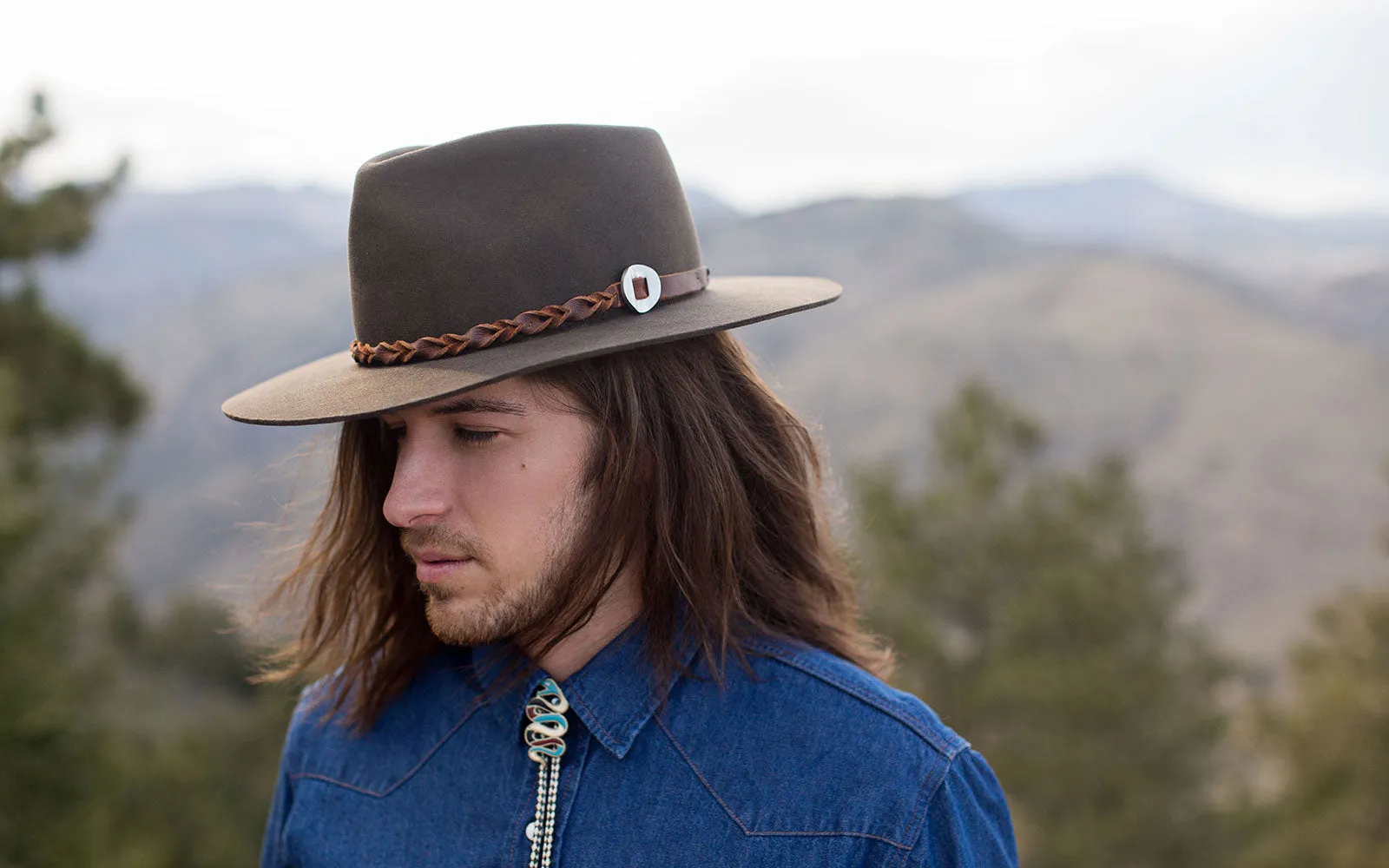 FINN WIDE STIFF BRIM HAT - SERPENT