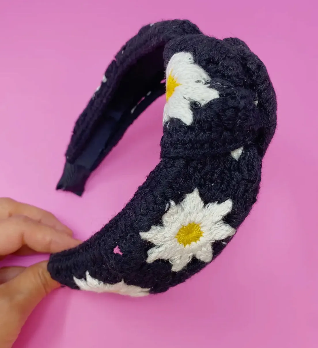 Floral Patchwork Crochet Headbands