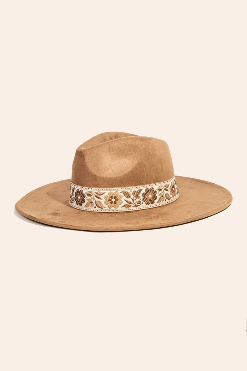 FLORAL RIBBON FEDORA