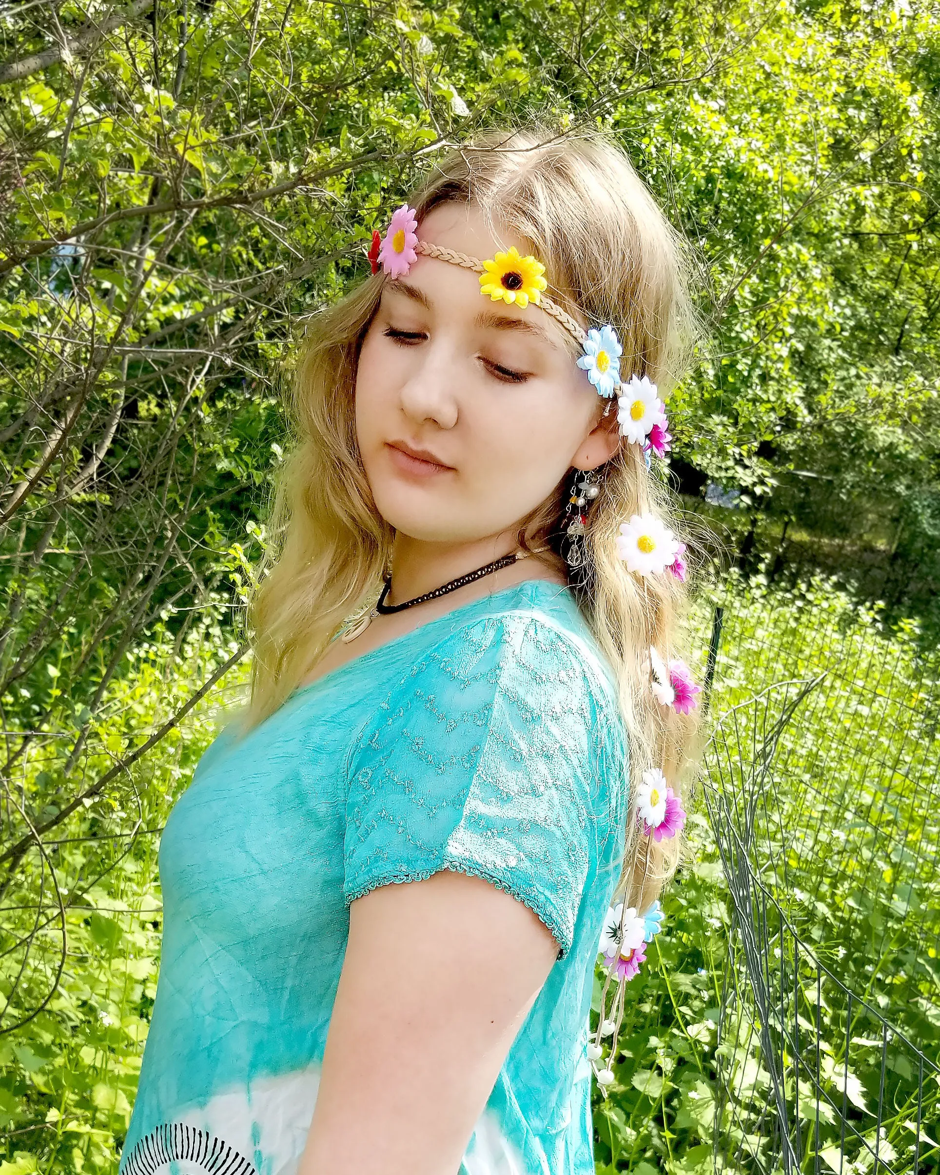 Flower Headband Long