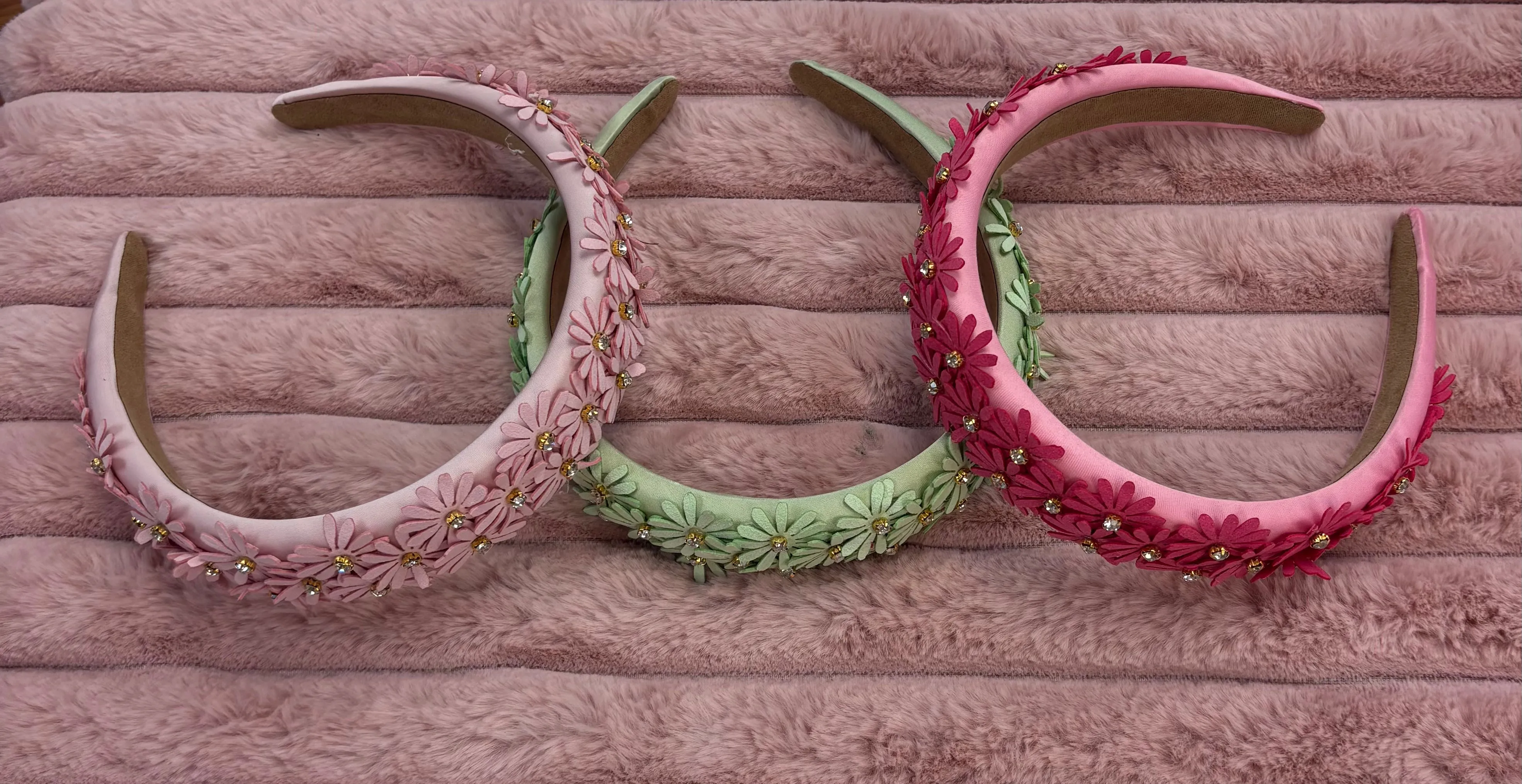 Flowers and Rhinestones Headband