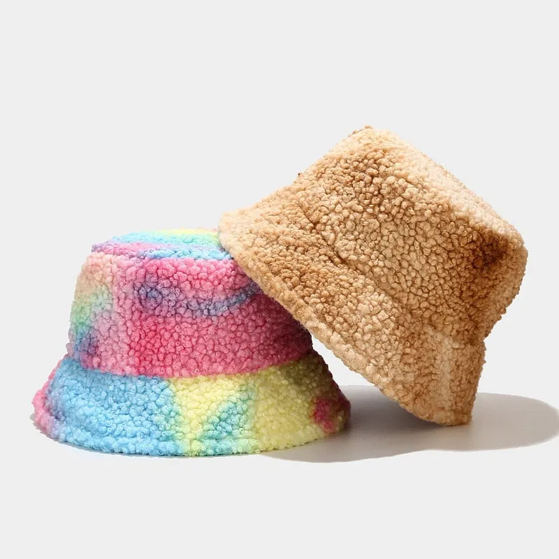 Fluffy Pastel Bucket Hat