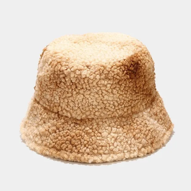 Fluffy Pastel Bucket Hat