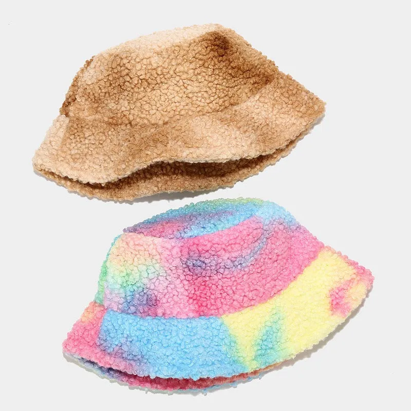 Fluffy Pastel Bucket Hat