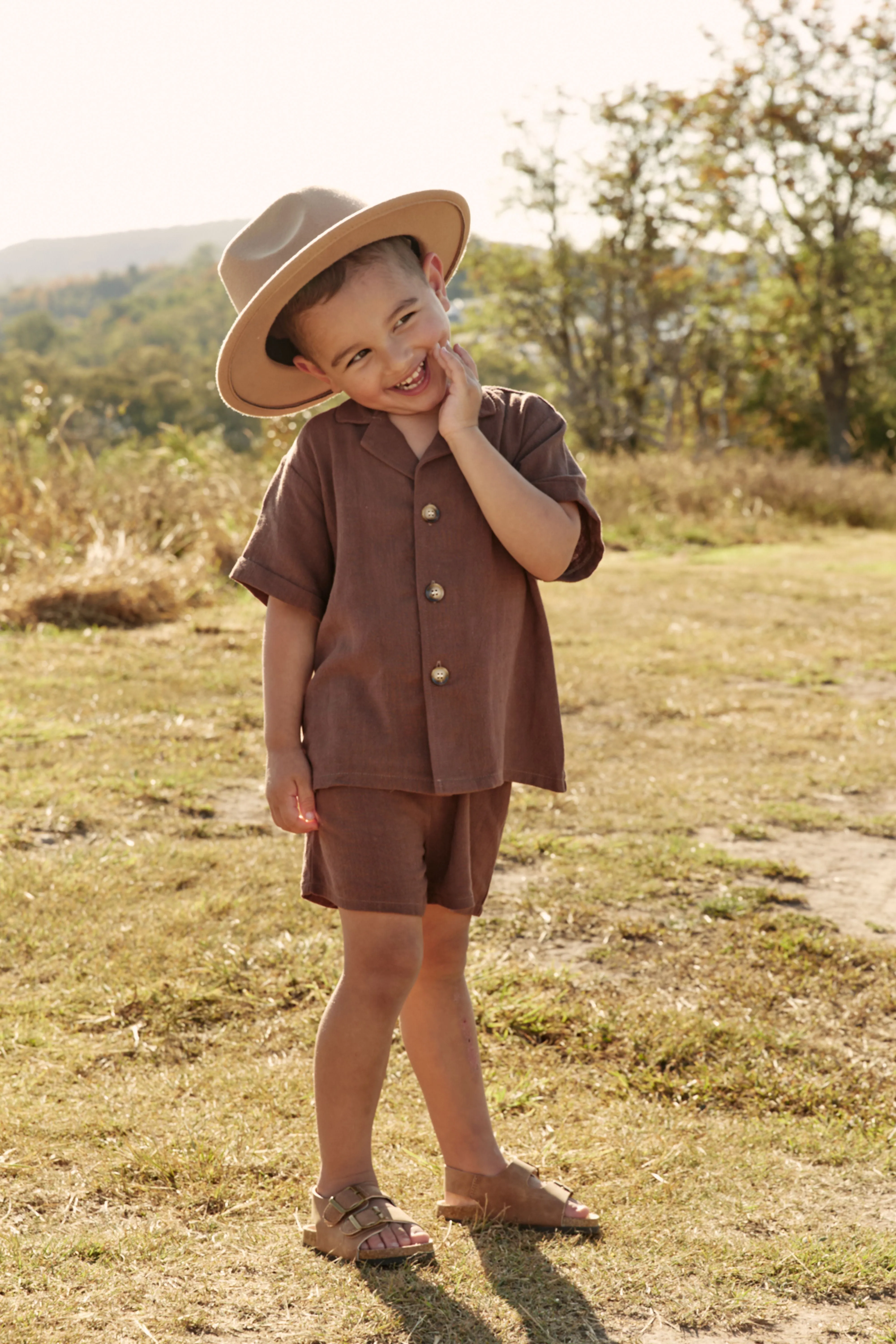 Folk Wide Brim Hat - Bone