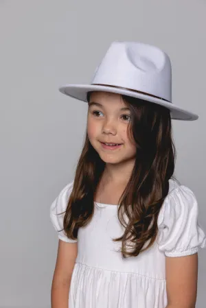 Folk Wide Brim Hat - Pearl