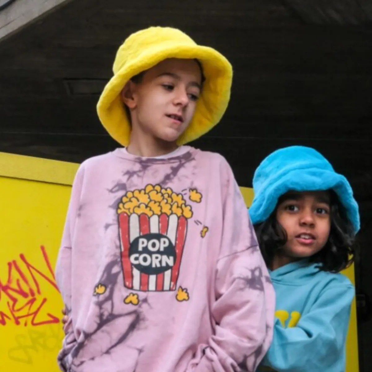Fur Bucket Hat: Turquoise