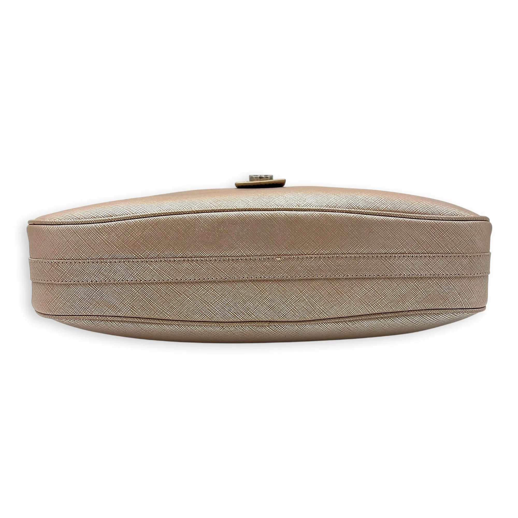 Gancini Hobo Shoulder bag in Saffiano leather, Silver Hardware