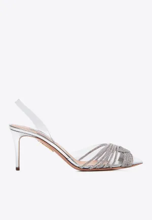Gatsby 75 Crystal-Embellished Sling Pumps