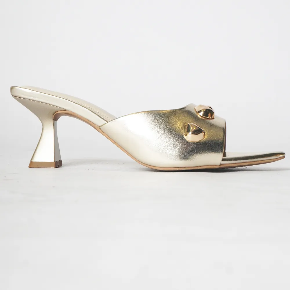 Gold Stud Heels