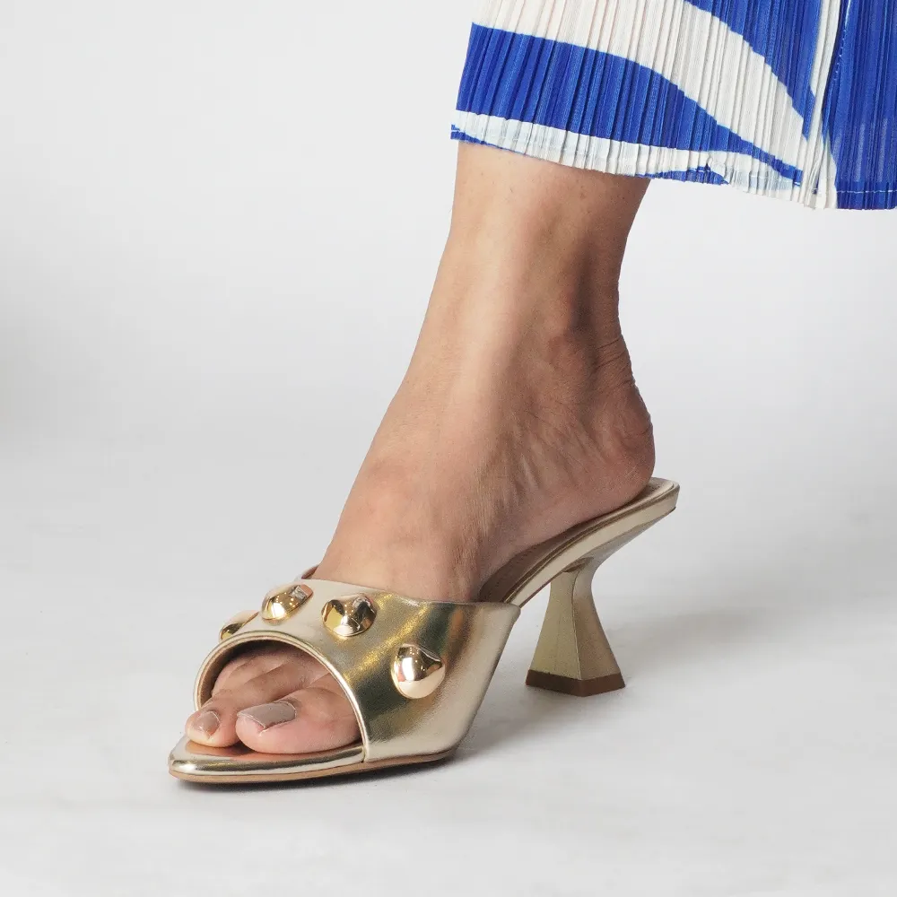 Gold Stud Heels