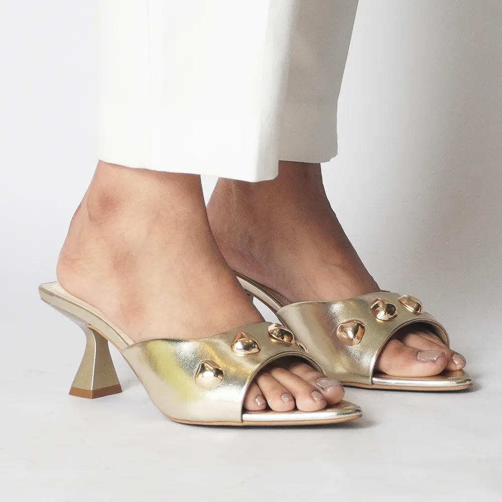 Gold Stud Heels