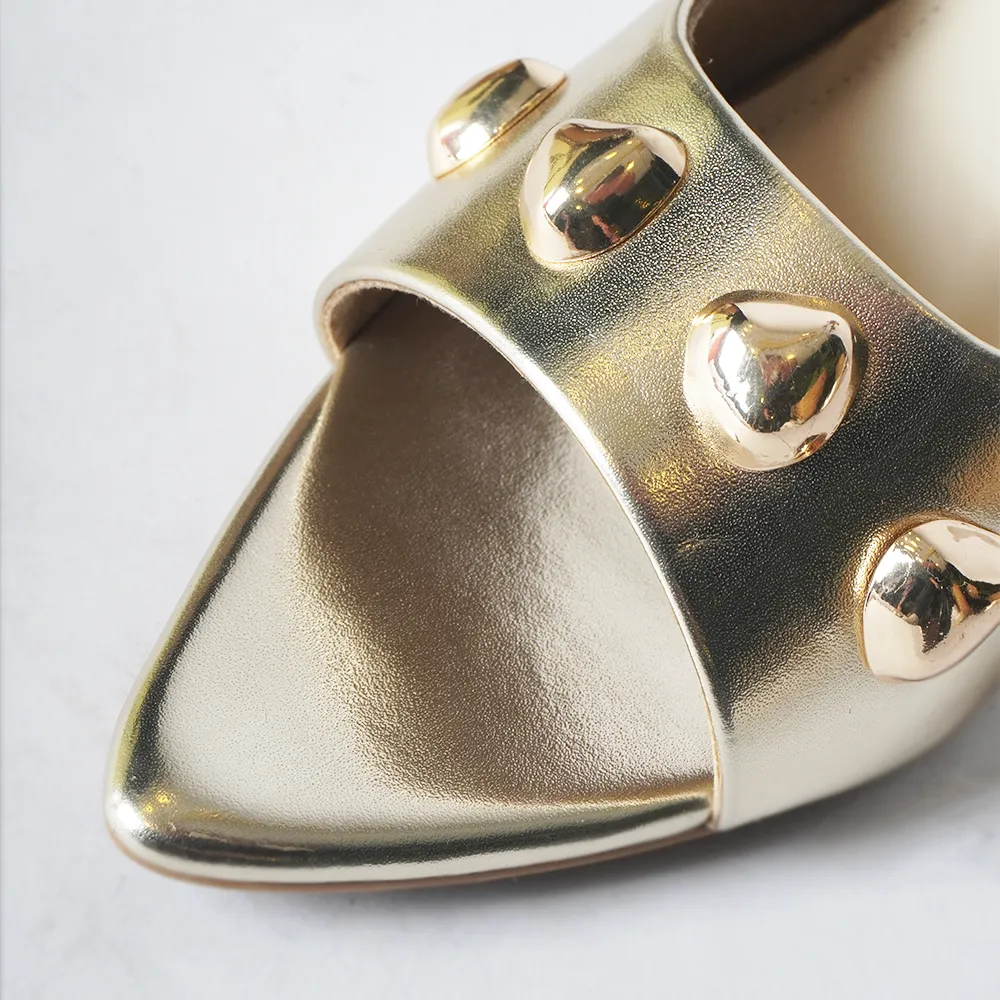 Gold Stud Heels
