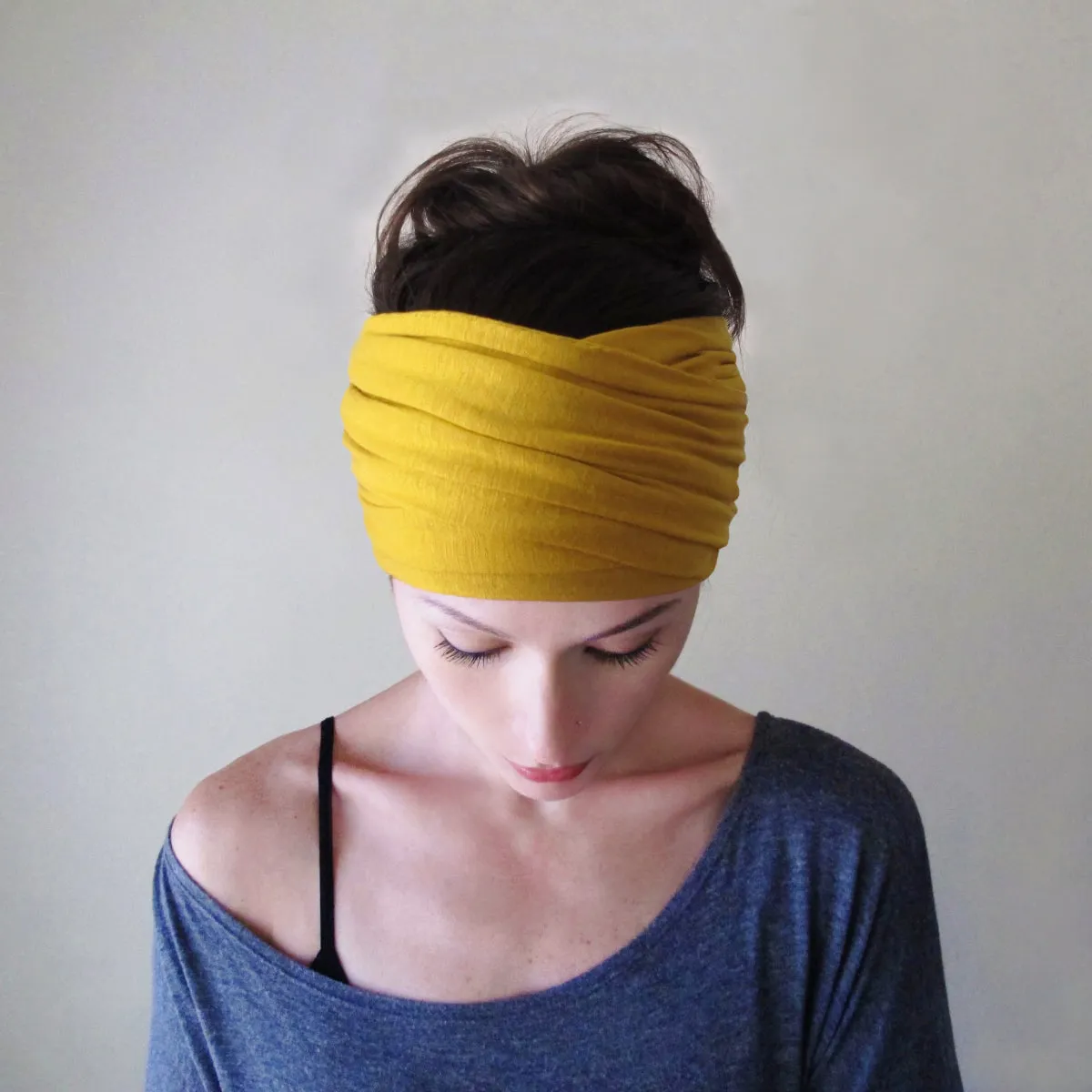 GOLDENROD YELLOW Head Scarf