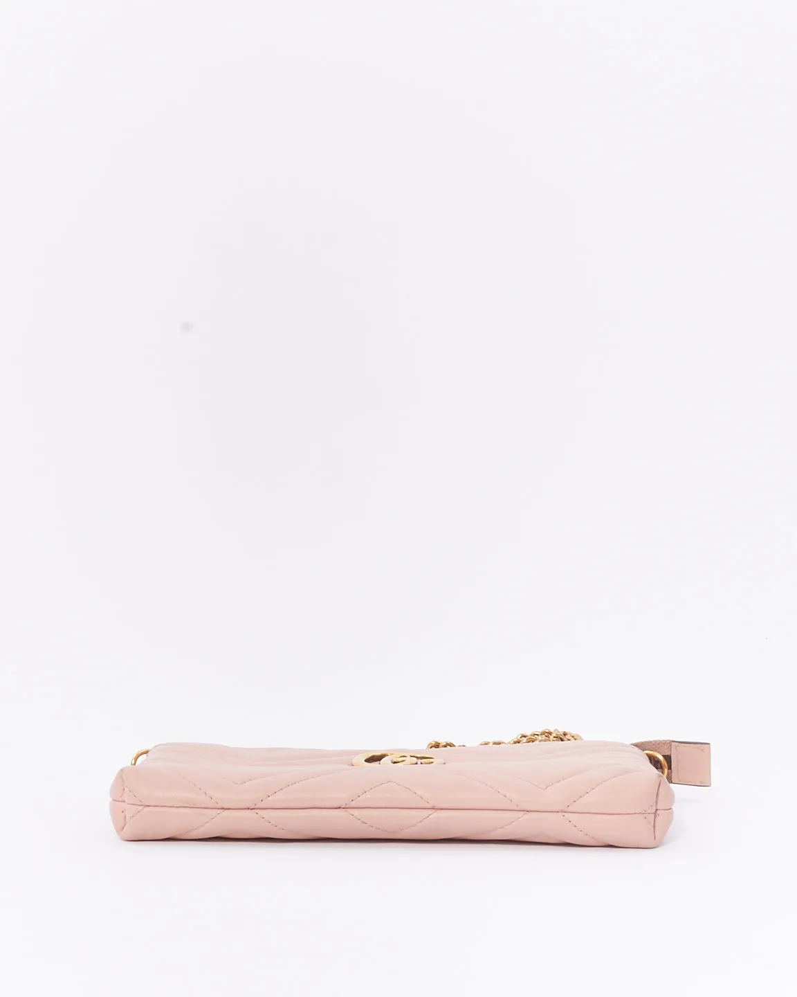 Gucci Pink Matlassé Leather Marmont Crossbody Pouch