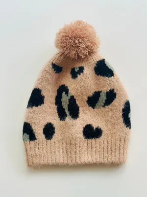 H55 FUZZY LEOPARD BEANIE