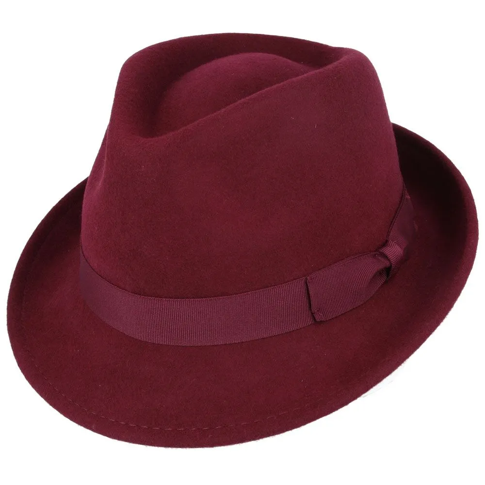 Handmade Wool Felt Trilby Hats