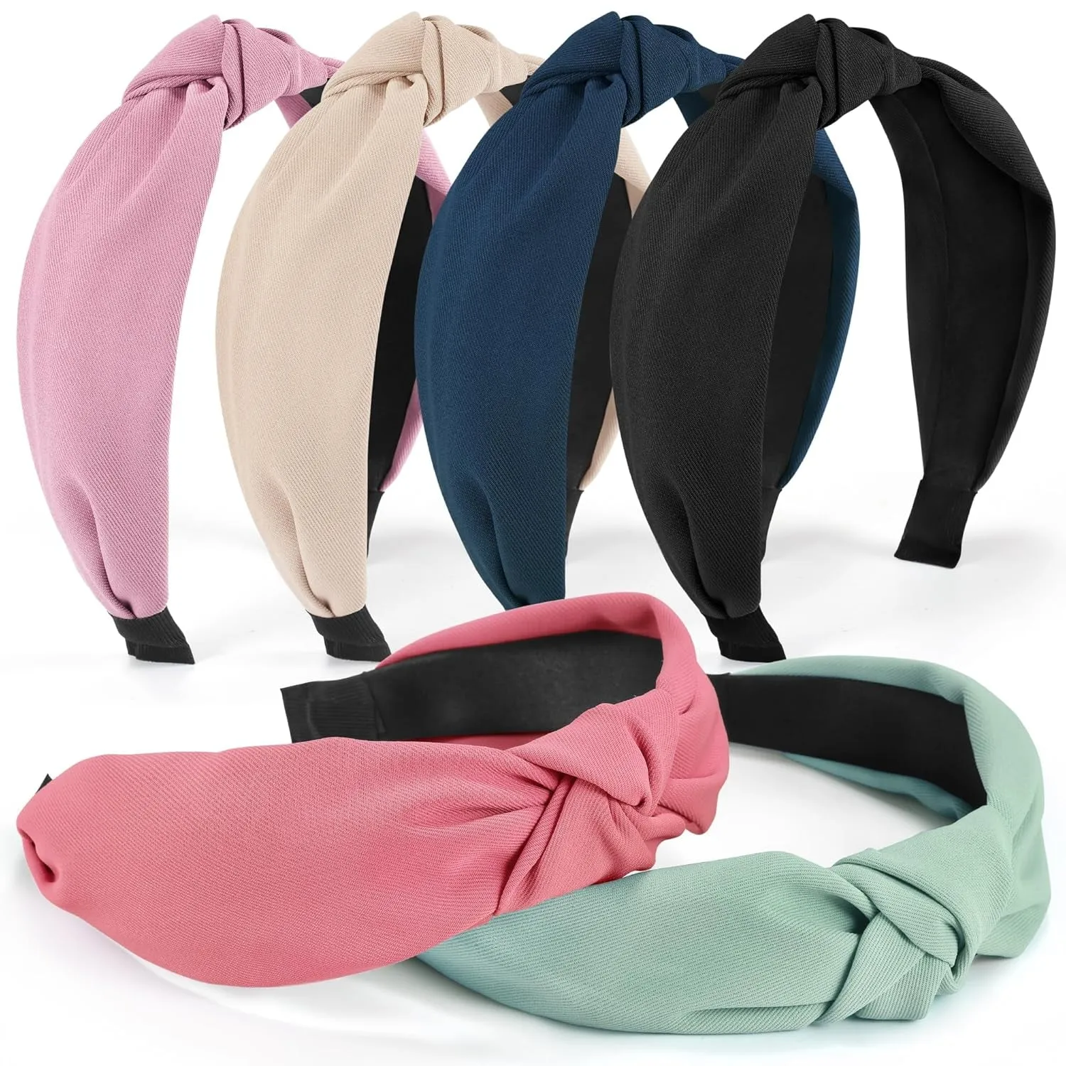 Headbands for Women Girls - 6PCS Stylish Top Knotted Headbands - Knotted Headband for Women - Head Bands Wide Hairband Hair Accessories
