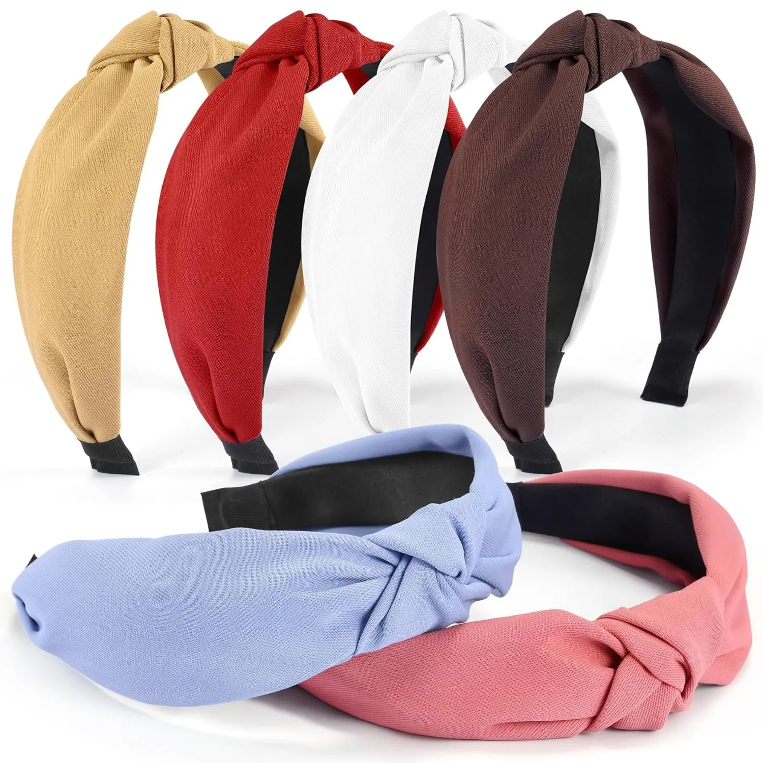 Headbands for Women Girls - 6PCS Stylish Top Knotted Headbands - Knotted Headband for Women - Head Bands Wide Hairband Hair Accessories
