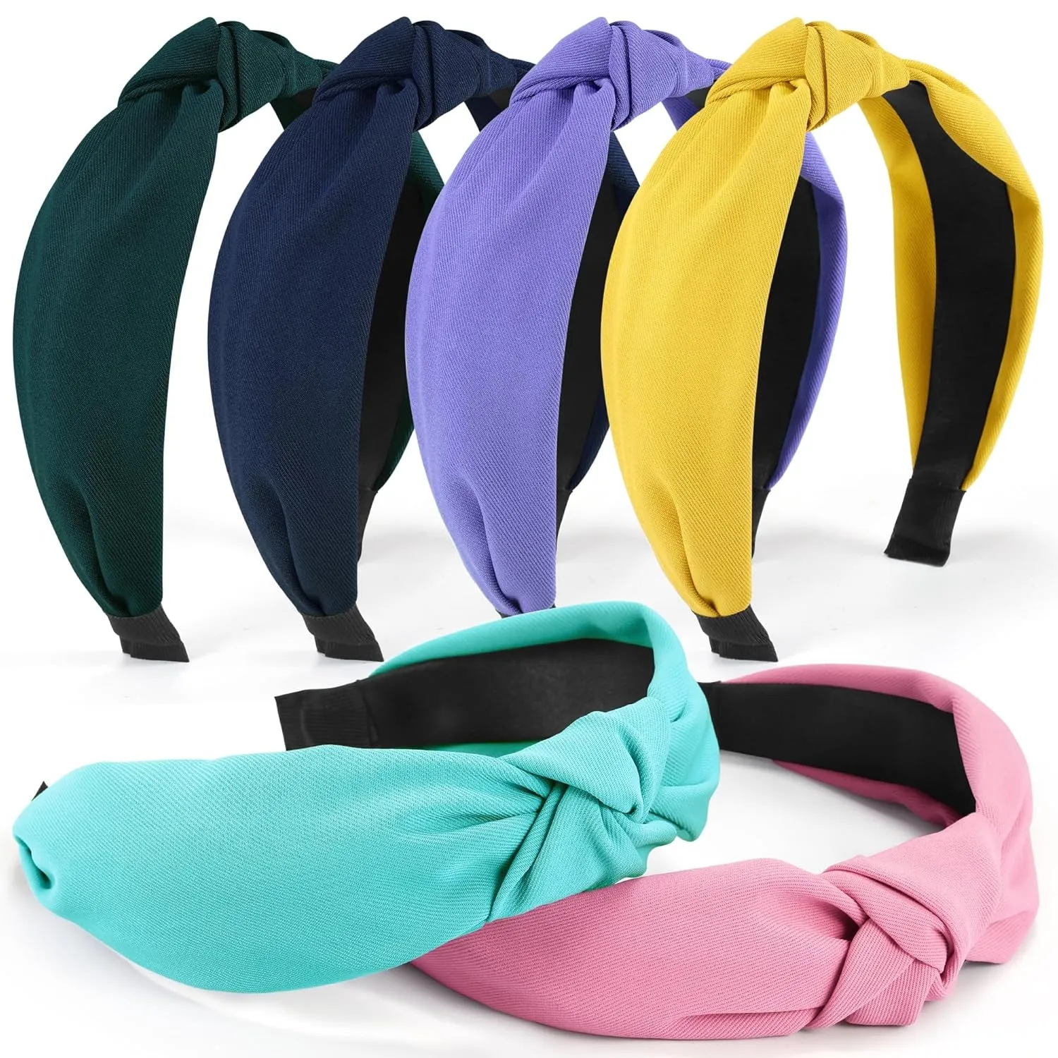 Headbands for Women Girls - 6PCS Stylish Top Knotted Headbands - Knotted Headband for Women - Head Bands Wide Hairband Hair Accessories