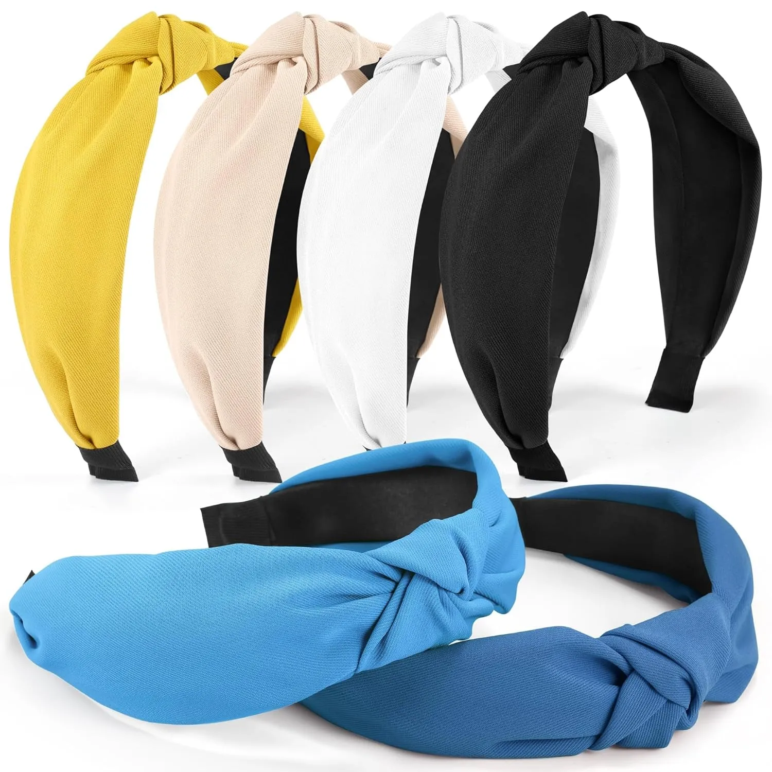 Headbands for Women Girls - 6PCS Stylish Top Knotted Headbands - Knotted Headband for Women - Head Bands Wide Hairband Hair Accessories