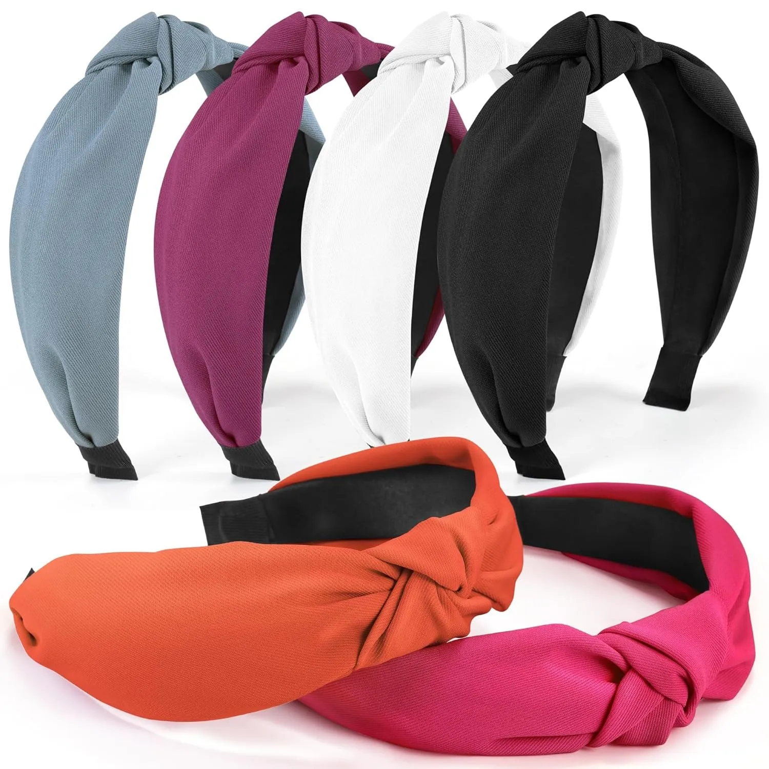 Headbands for Women Girls - 6PCS Stylish Top Knotted Headbands - Knotted Headband for Women - Head Bands Wide Hairband Hair Accessories