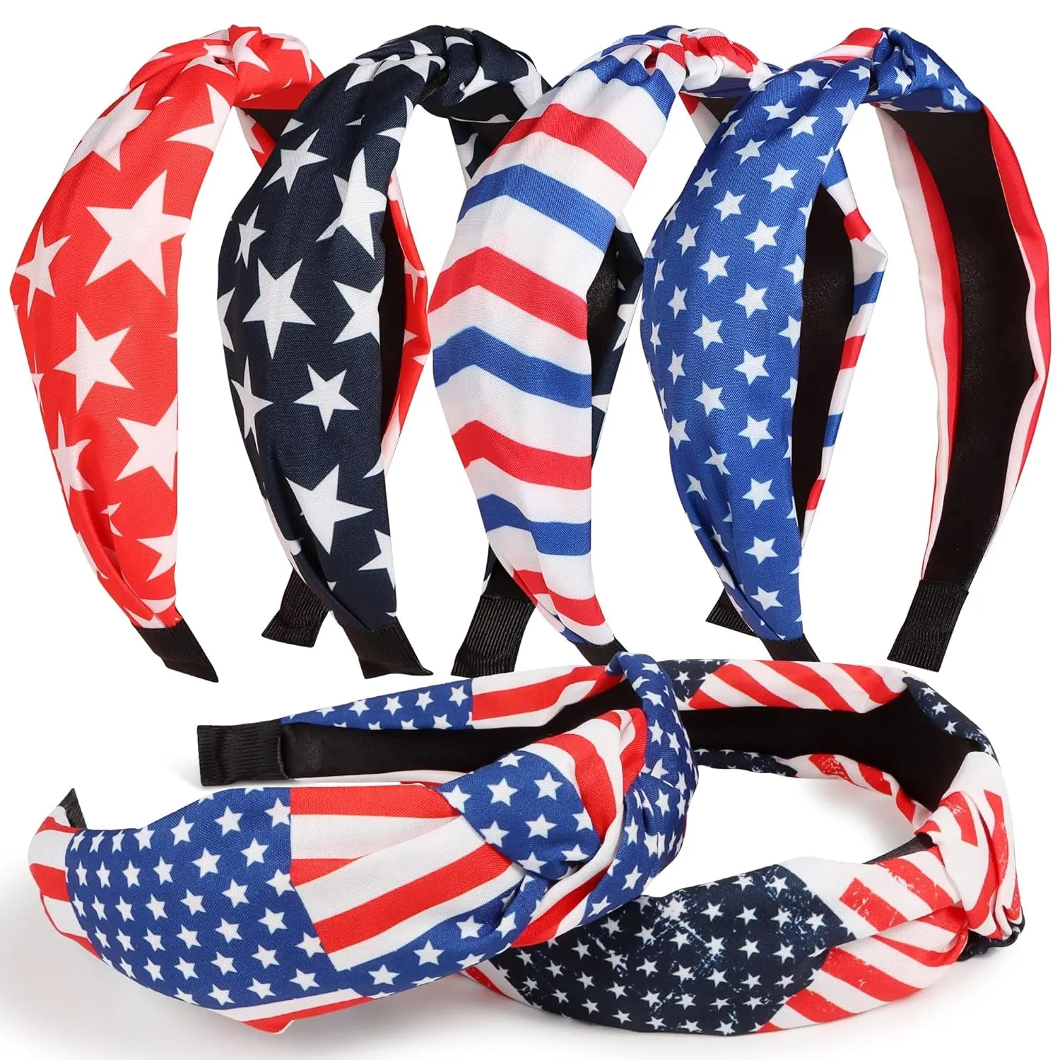 Headbands for Women Girls - 6PCS Stylish Top Knotted Headbands - Knotted Headband for Women - Head Bands Wide Hairband Hair Accessories